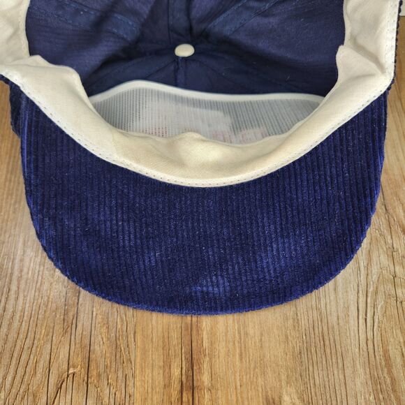 VTG Chicago Bears Corduroy Snapback Hat AJD 80s NFL Cap Blue Orange Taiwan Sport - Picture 8 of 11